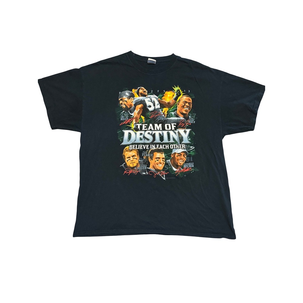 Baltimore Ravens 2013 Team of Destiny T-Shirt XL Ray Lewis Flacco Fanatics